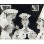 BEN PRITCHARD limited edition (4/30) aquatint etching - chefs playing cards, title to margin '