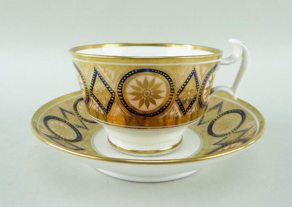 SWANSEA PORCELAIN EMPIRE-STYLE TEA CUP & SAUCER & NON-MATCHING MILK JUG the cup and saucer in - Image 2 of 13