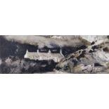 JOHN KNAPP-FISHER limited edition (136/500) print - cottages, Pembrokeshire, signed, 17 x 42cms