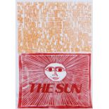 PAUL PETER PIECH two colour lithograph - 'The Sun' with typography 'The Sun is the foundation of