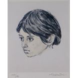 SIR KYFFIN WILLIAMS RA coloured limited edition (149/150) print - Tehuelche girl of Patagonia 'Norma