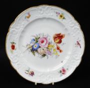 NANTGARW PORCELAIN PLATE circa 1818-1820, from the Brace Service, painted in London, with centred