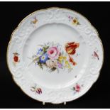 NANTGARW PORCELAIN PLATE circa 1818-1820, from the Brace Service, painted in London, with centred