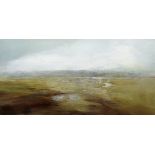 BETH FLETCHER oil on board - entitled verso on Albany Gallery label 'Estuary Glimpse Summer', 61 x