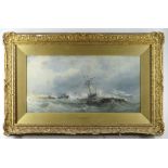 EDWARD DUNCAN R.W.S. (British, 1803-1882) watercolour - Off the Coast of Cornwall, a dramatic