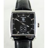 TAG HEUER MONACO WRISTWATCH, ref. WW2110-0, c. 2005, automatic calibre-6 movement, black dial with