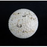 BRAMBLE PATTERN GOLF BALL AUTOGRAPHED BY THE WORLD FAMOUS PIONEER GOLFER HARRY VARDON by St Mungo