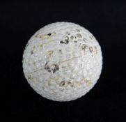 BRAMBLE PATTERN GOLF BALL AUTOGRAPHED BY THE WORLD FAMOUS PIONEER GOLFER HARRY VARDON by St Mungo