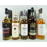 FIVE SINGLE MALT SCOTCH WHISKY EXPRESSIONS comprising Glen Marnoch single Speyside malt whisky