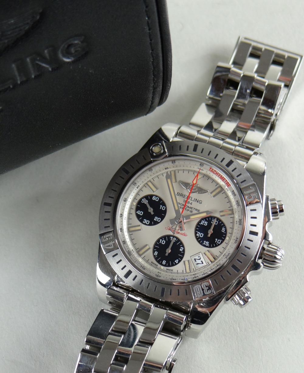 BREITLING CHRONOMAT AIRBORNE 30TH ANNIVERSARY EDITION CHRONOGRAPH BRACELET WATCH, ref. AB0114, no. - Image 2 of 3