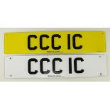 VEHICLE REGISTRATION CCC1C ON RETENTION Provenance: private collection north Wales