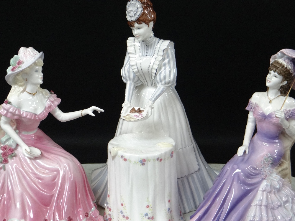 LARGE COALPORT PRESTIGE COLLECTION 'AFTERNOON TEA' GROUP, limited edition no. 53/250, depicting - Image 2 of 28