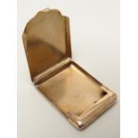 GEORGE V ASPREY 9CT GOLD MATCH BOOK CASE of plain rectangular form, stamped 'Asprey London',