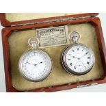 MATCHED PAIR OF FINE WALTHAM SIDEREAL ASTRONOMIC & VANGUARD POCKET WATCHES, early 20th C., the A.W.