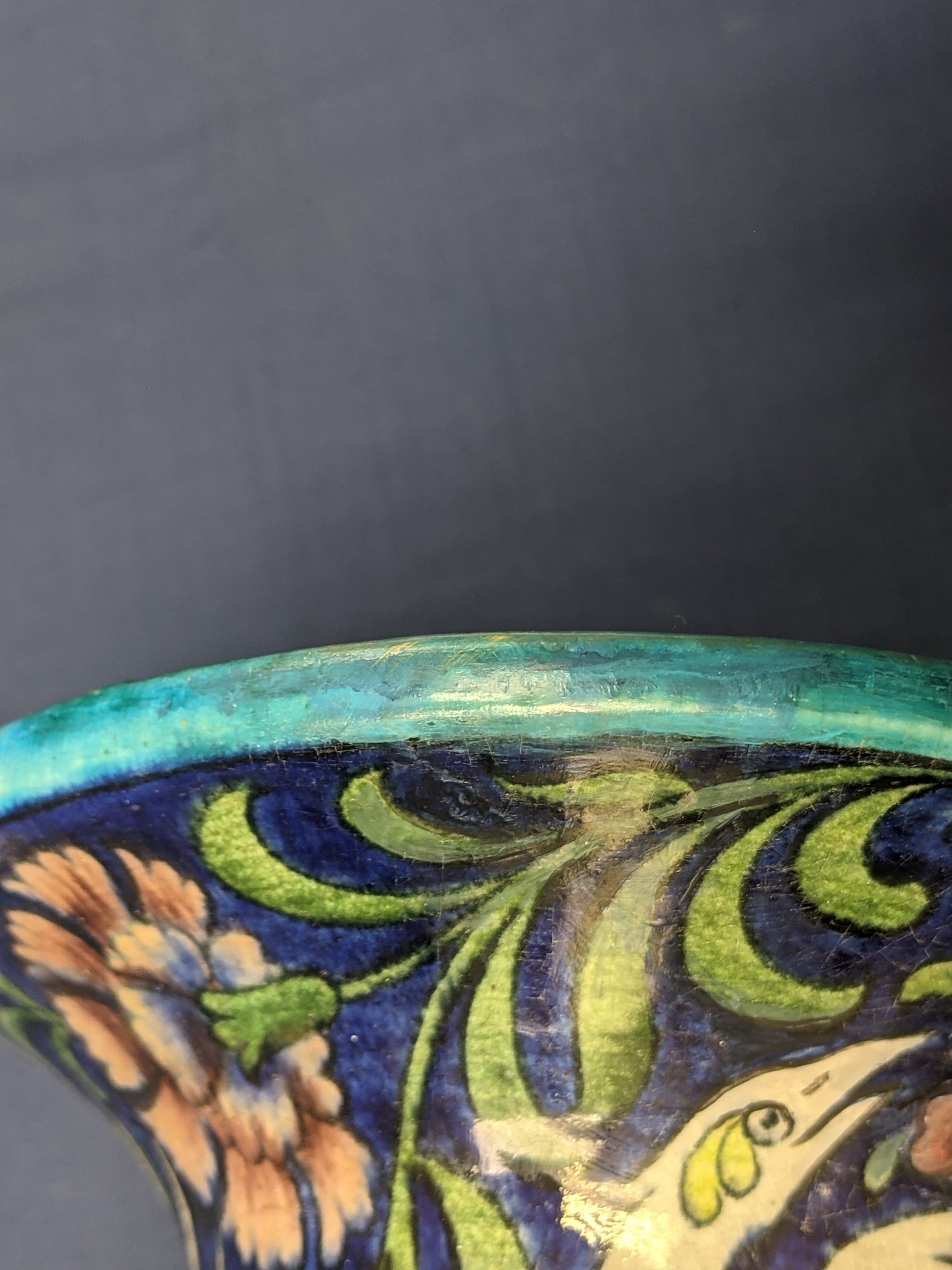 JOE JUSTER FOR WILLIAM DE MORGAN: FULHAM PERIOD POTTERY 'PERSIAN' VASE, c. 1890, baluster form on - Image 8 of 12