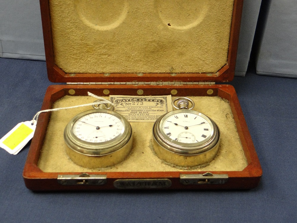 MATCHED PAIR OF FINE WALTHAM SIDEREAL ASTRONOMIC & VANGUARD POCKET WATCHES, early 20th C., the A.W. - Image 4 of 21