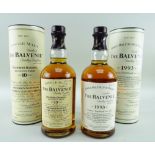 TWO EXPRESSIONS FROM THE BALVENIE DISTILLERY BANFFSHIRE SCOTLAND, comprising 1993 single malt scotch