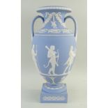 WEDGWOOD GENIUS COLLECTION 'PROCESSION OF THE DEITIES' JASPER VASE, limited edition no. 12/100,