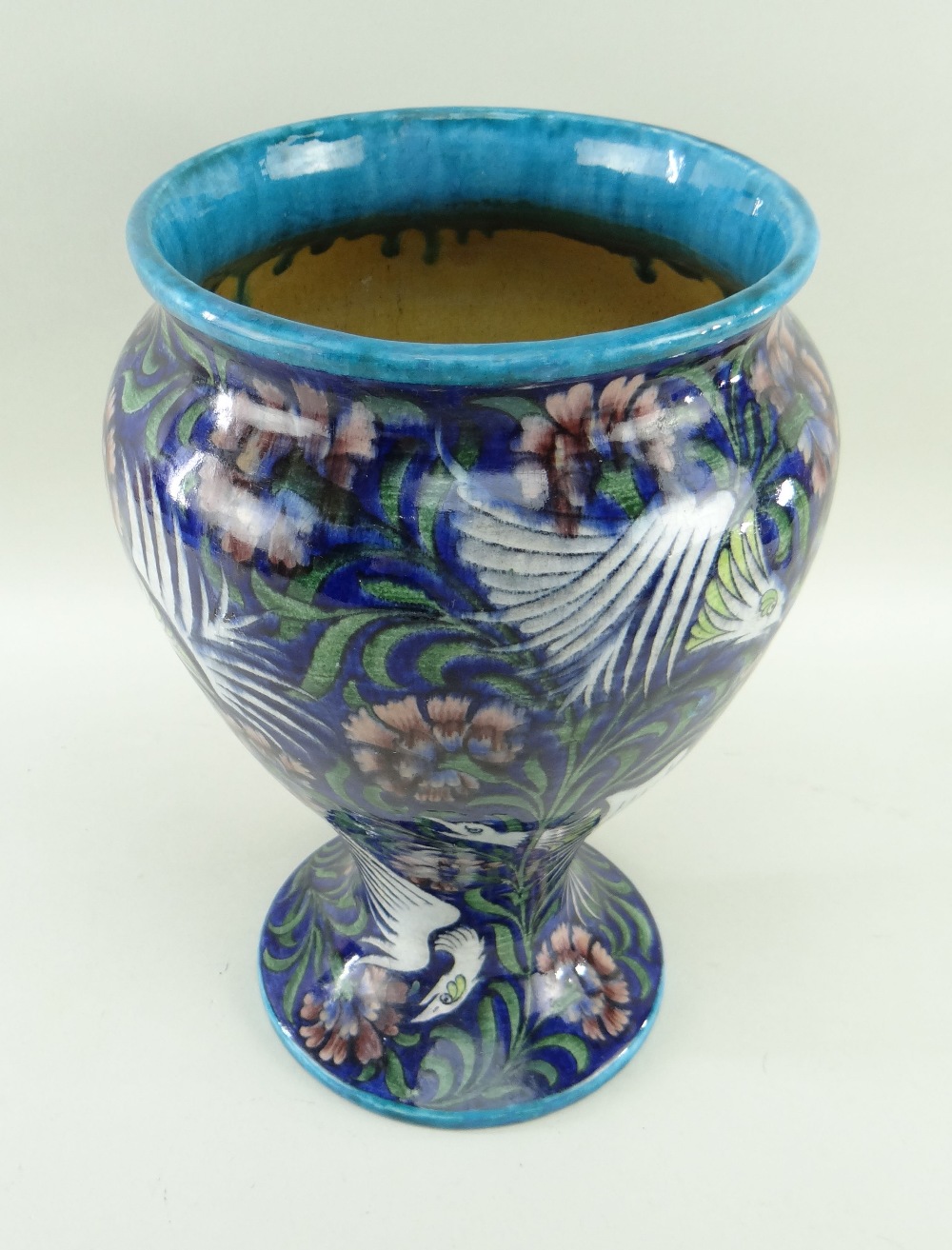 JOE JUSTER FOR WILLIAM DE MORGAN: FULHAM PERIOD POTTERY 'PERSIAN' VASE, c. 1890, baluster form on - Image 3 of 12