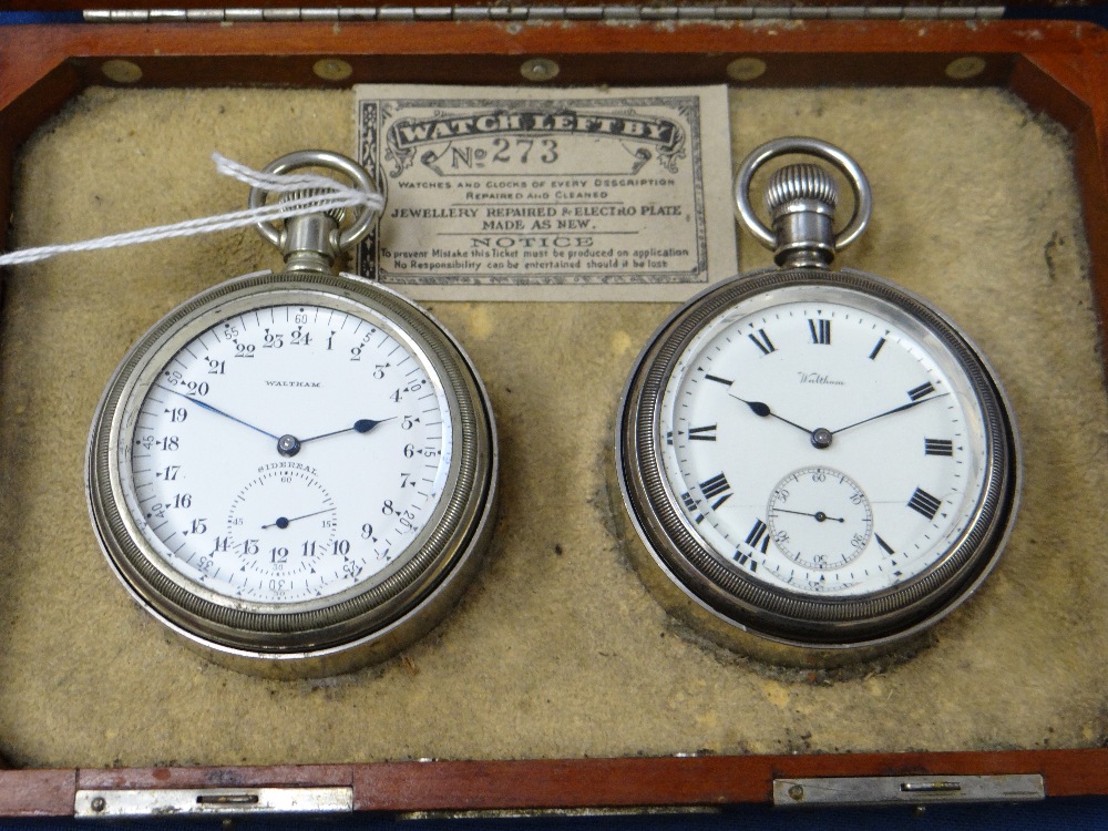 MATCHED PAIR OF FINE WALTHAM SIDEREAL ASTRONOMIC & VANGUARD POCKET WATCHES, early 20th C., the A.W. - Image 5 of 21