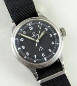 OMEGA MILITARY ISSUE RAF PILOT'S STAINLESS STEEL WRISTWATCH, c.1953, ref. 2777-1 SC, 17J cal. 283
