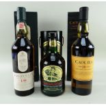 THREE ISLAY SINGLE MALT WHISKY EXPRESSIONS comprising Lagavulin aged 16 years scotch whisky, 43%