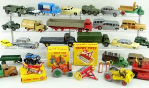 ASSORTED DINKY TOYS comprising three boxed items 'Disc Harrow' No 322, 'Field-Marshall Tractor' No
