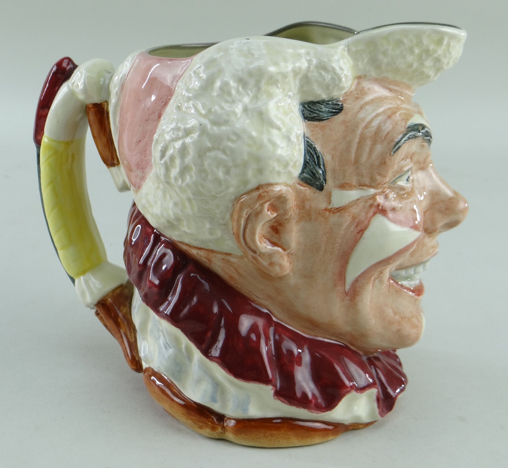 RARE ROYAL DOULTON CHARACTER JUG, D6322, white haired clown, printed marks, 16cms high - Image 3 of 6
