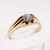 18CT GOLD DIAMOND SOLITAIRE, the single stone measuring 0.3cts approx. (visual estimate), 4.8gms