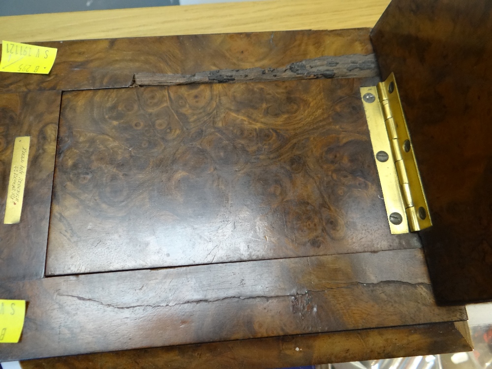 VICTORIAN WALNUT, GILT METAL & PORCELAIN PATENT BOOK SLIDE, with Betjeman's patent self-closing - Image 11 of 12