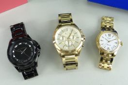THREE WRISTWATCHES, including Tissot Ballade autoquartz bracelet watch with spare links, box and
