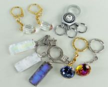 EIGHT VARIOUS SWAROVSKI CRYSTAL KEYRINGS, some with boxes (8)