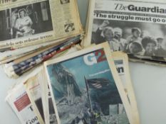 COLLECTION OF NEWSPAPERS, MAGAZINES & COMICS including commemorative / important events, first issue