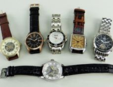 ASSORTED GENT'S FASHION WRISTWATCHES, including Aatos Jaakko triple calendar GMT automatic