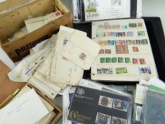 STAMPS: MIXED COLLECTION OF GB & SOME WORLD STAMPS, PRESENTATION PACKS AND FDCs, including George VI