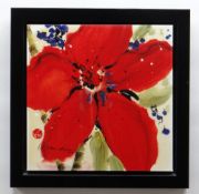 DANIELLE O'CONNOR AKIYAMA limited edition (54/195) embellished giclee print on canvas with resin -