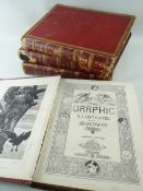 PERIODICALS: THE GRAPHIC, AN ILLUSTRATED WEEKLY NEWSPAPER, 1870 (2) and 1871 (2), original gilt