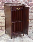 EDWARDIAN MAHOGANY MUSIC CABINET, doors opening to reveal fitted interior of compartments and a