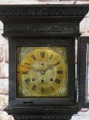 18TH CENTURY EIGHT DAY OAK LONGCASE CLOCK, Richard Liscombe, Moreton, 10-inch Roman brass dial, with