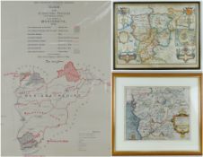 ANTIQUARIAN MAPS: John Speed, Merioneth Described, 1610, 38 x 51cms; Christopher Saxton, Merionith
