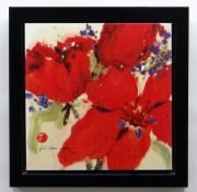 DANIELLE O'CONNOR AKIYAMA limited edition (56/195) embellished giclee print on canvas with resin-