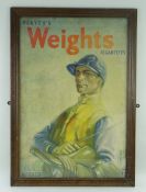 POSTER: Vintage Player's Weights Cigarettes, colour lithograph, featuring a jockey, 67 x 45cms