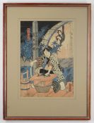 UTAGAWA KUNISADA (TOYOKUNI III, 1786-1864), oban tate-e, depcting the Kabuki actor Sasaki