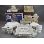OVEN & TABLEWARE - boxed St Michael and a quantity of plain white Johnson Brothers, ETC