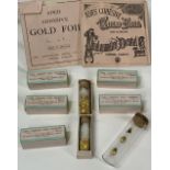 ASH'S COHESIVE DENTAL GOLD CYLINDERS & FOIL, A QUANTITY - approximately 8grms to include seven