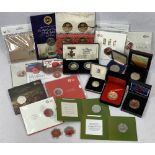 ROYAL MINT SILVER PROOF & OTHER FIRST/SECOND WORLD WAR & RELATED COIN COLLECTION - 20 items to
