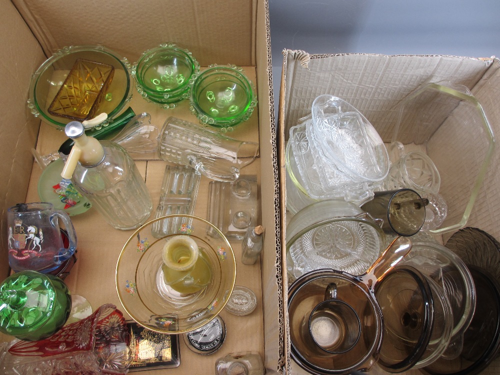GLASSWARE - Art glass, apothecary bottles, vintage soda bottle and a large assortment of other