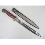 GERMAN WW2 S.84/98 BAYONET & SCABBARD, 1937 and coppel GmbH No 2888/9 to the scabbard, the blade