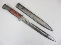 GERMAN WW2 S.84/98 BAYONET & SCABBARD, 1937 and coppel GmbH No 2888/9 to the scabbard, the blade