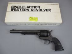 REPLICA MODELS SINGLE ACTION ARMY 45 WESTERN REVOLVER - boxed model 1974, 32.5cms overall L